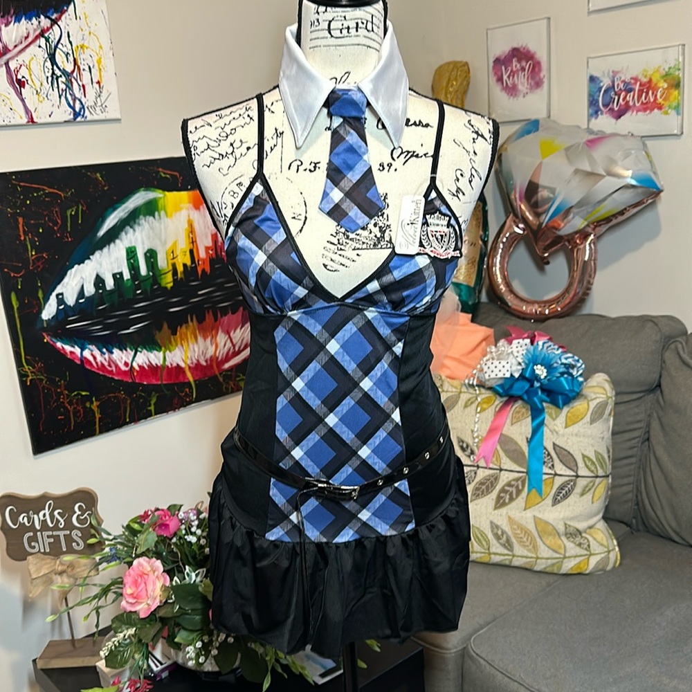 NWT- Sexy School Girl Custom, Size S/M